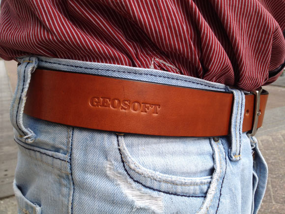 Handcrafted belt made by the Trapper..